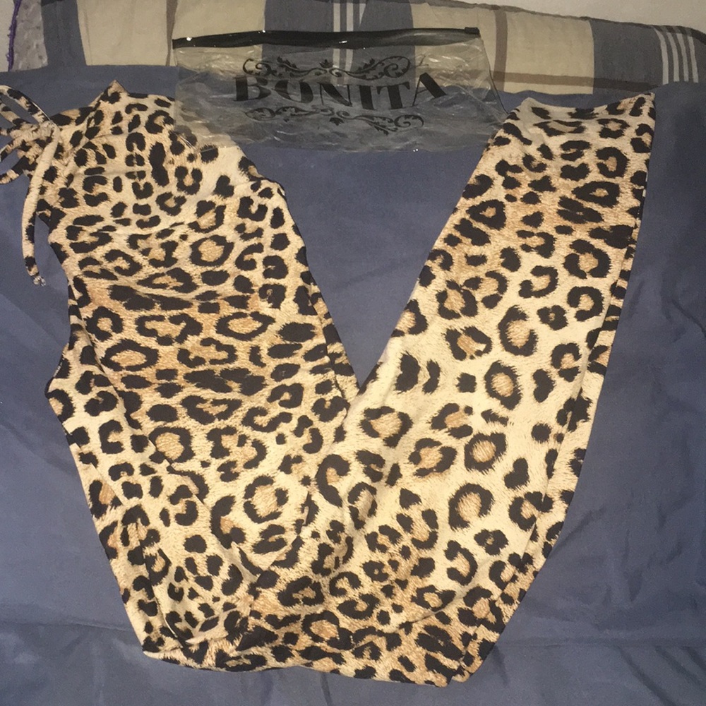 NEW Bonita Swim Active Leggings - Leopard - L